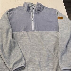 Men's Light Blue Half-Zip Sweater